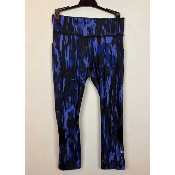 Lululemon Pace Rival Crop Leggings Painted Animal Sprinkler Black size 4 - Picture 12 of 16